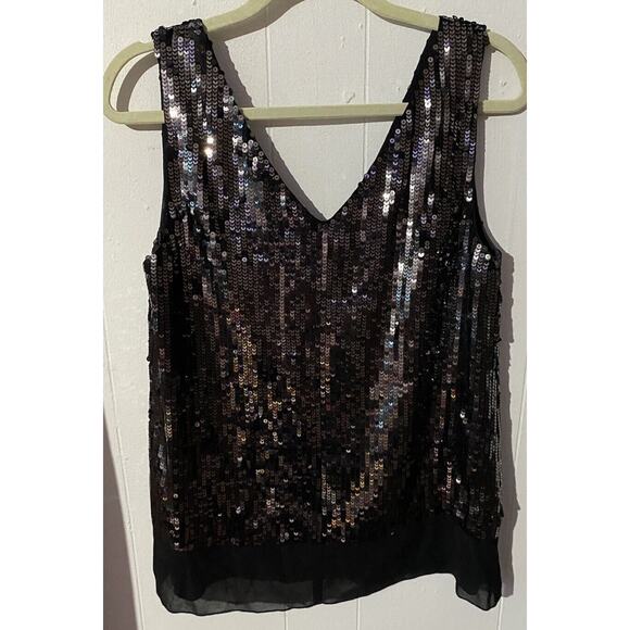 Nenette Sequin Tank Top EUC Size 44/Large - Picture 5 of 5